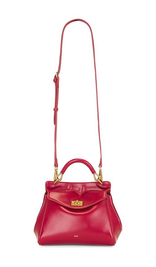 jw pei lucia classic top handbag in red.