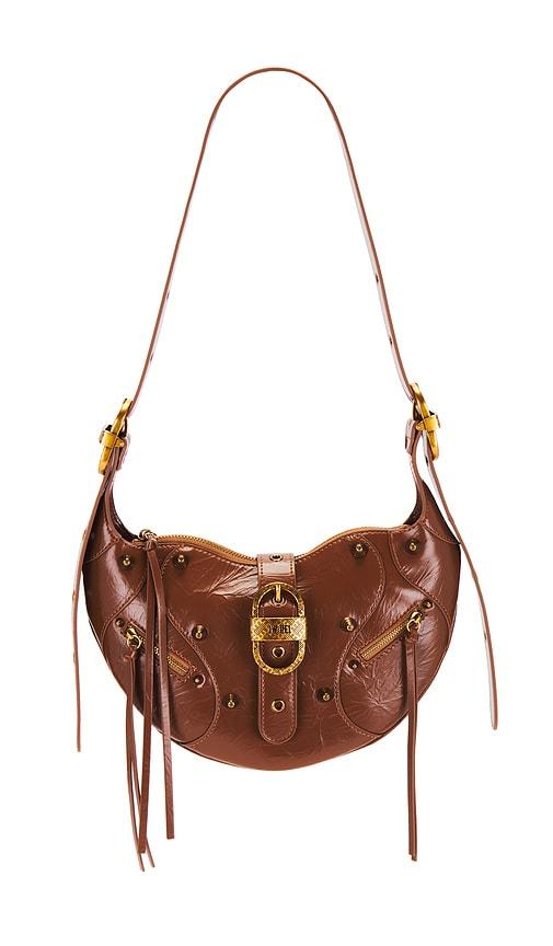 jw pei tessa crushed shoulder bag in brown.