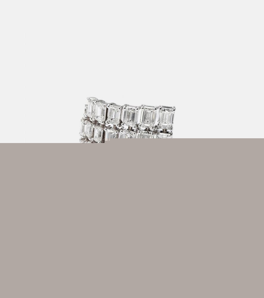 kamyen 18kt white gold ring with diamonds