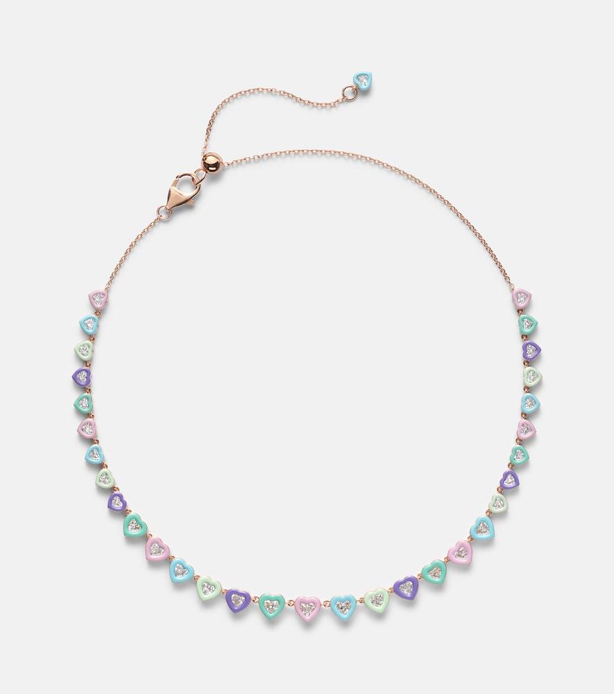 kamyen candy crush 18kt rose gold choker with diamonds