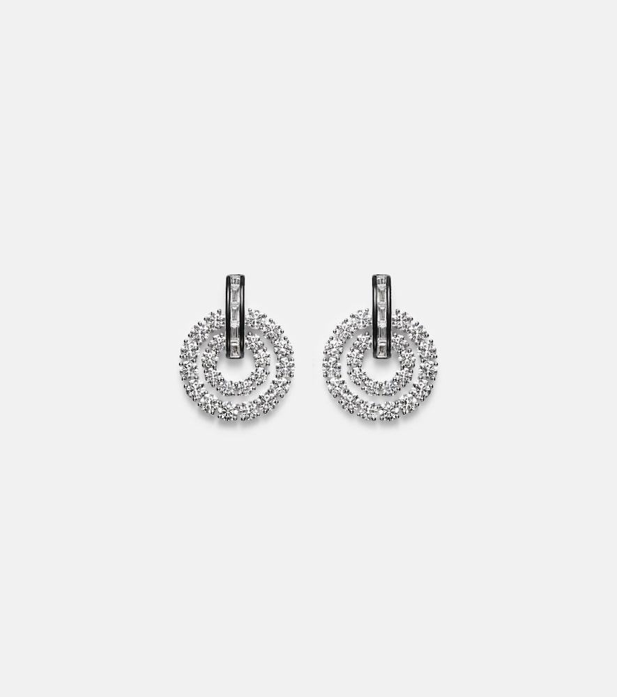 kamyen diana 18kt white gold and enamel earrings with diamonds