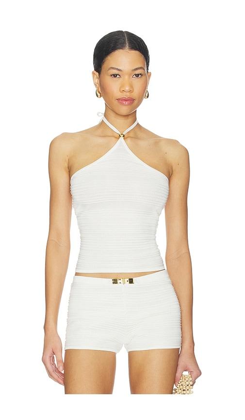 kapri dekota halter top in white. - size l (also in s, xs)