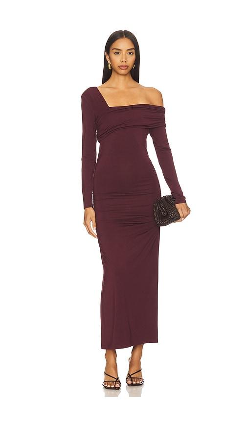 karina grimaldi alex maxi dress in burgundy. - size m (also in xs, s)