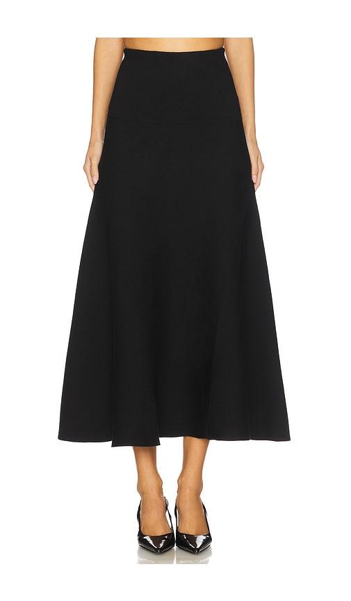 karina grimaldi krystina long skirt in black. - size s (also in xs)