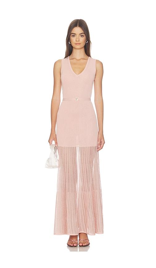 karina grimaldi mila knit dress in pink. - size l (also in xs, s, m)