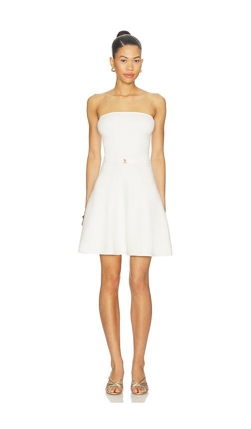 karina grimaldi mira knit mini dress in white. - size l (also in xs, m)