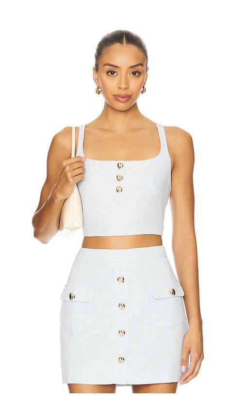 karina grimaldi sunny top in baby blue. - size l (also in s, m)