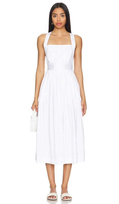karina grimaldi valentina midi dress in white. - size l (also in m)