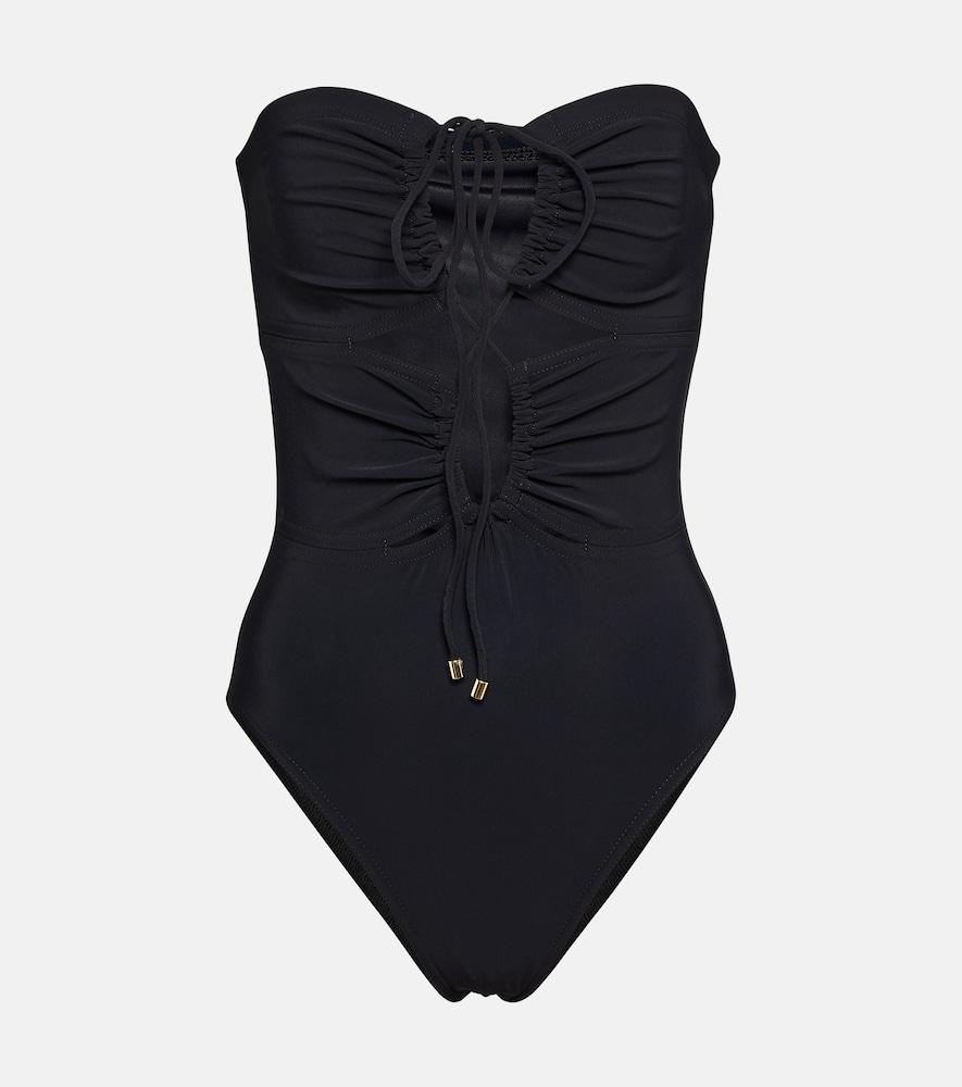 karla colletto basics halter-neck swimsuit