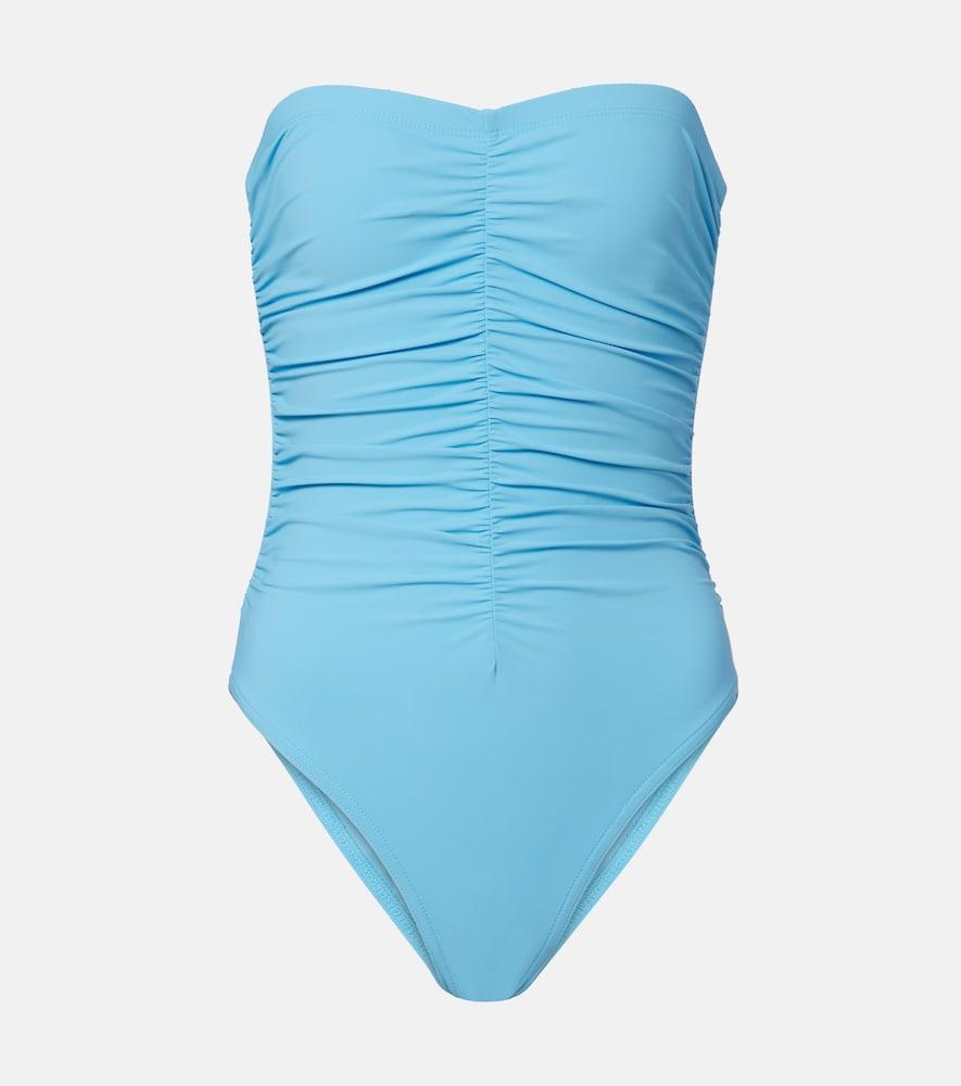 karla colletto basics ruched swimsuit