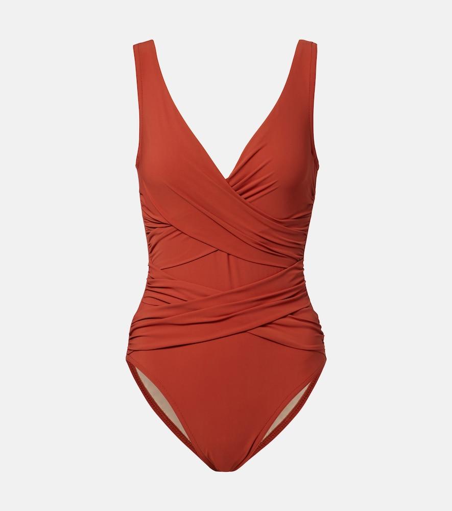 karla colletto draped swimsuit