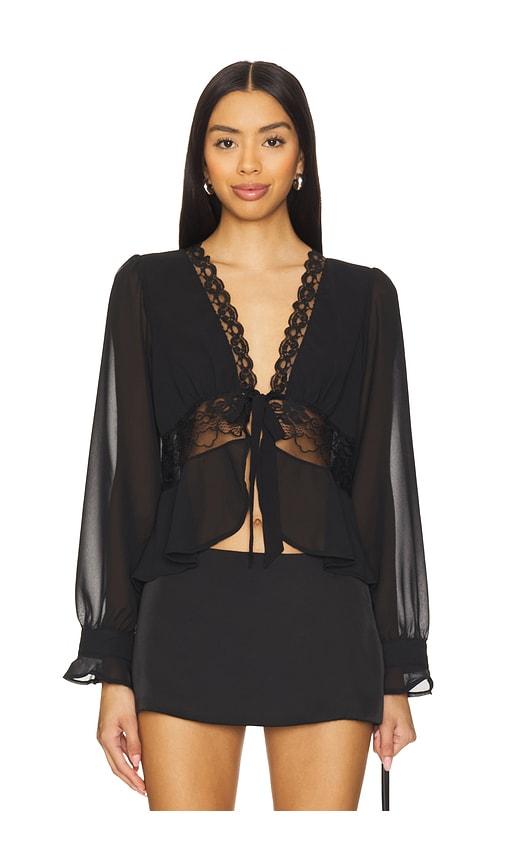 kat the label betty blouse in black. - size m (also in s)