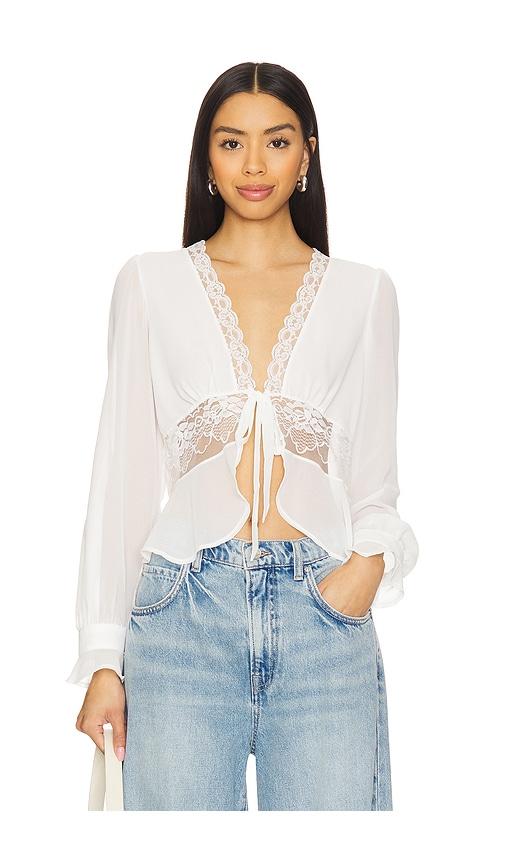 kat the label betty blouse in white. - size m (also in s)