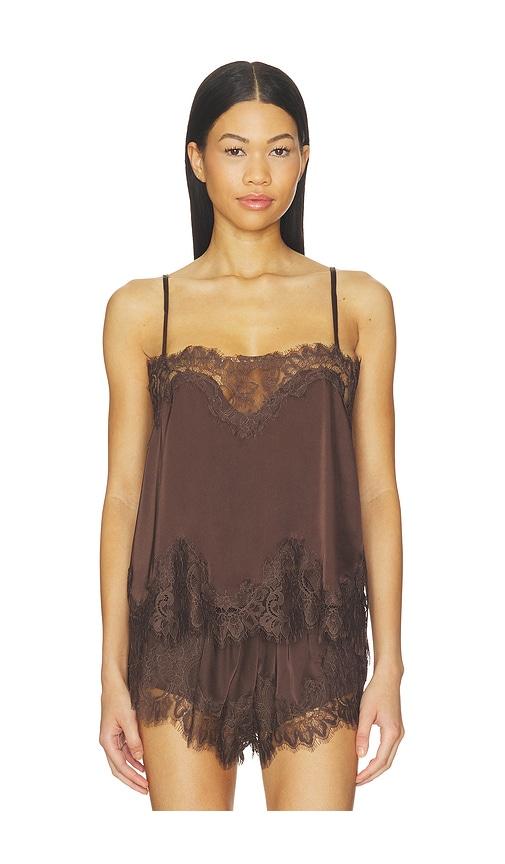 kat the label olivia camisole top in brown. - size l (also in xs, s, m, xl)