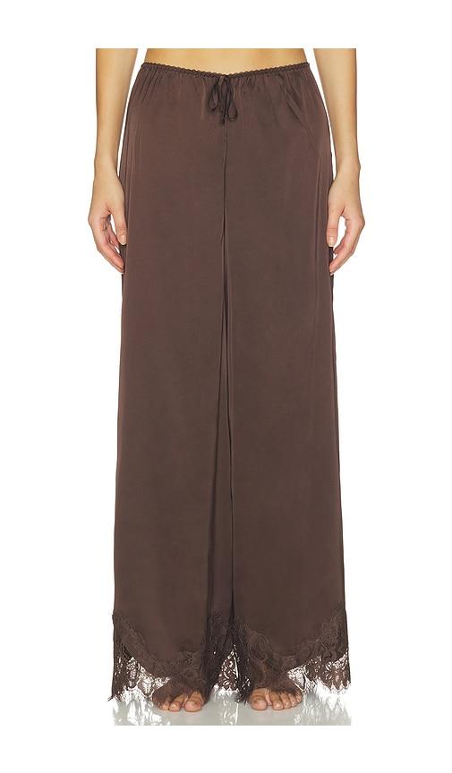 kat the label olivia pant in brown. - size l (also in m, s, xl, xs)