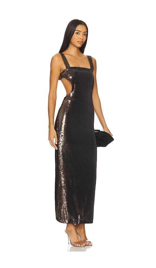 kate barton hazel cut-out maxi dress in chocolate. - size 0 (also in 2, 4, 6)