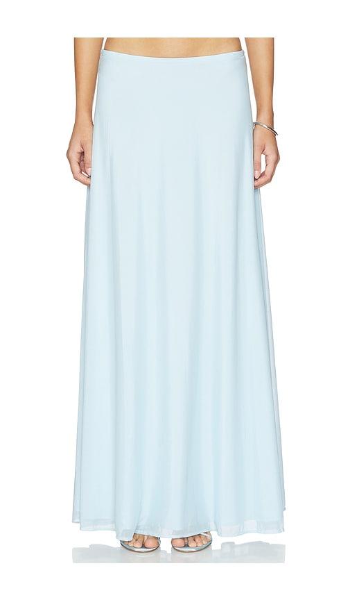 kate barton jersey circle skirt in baby blue. - size m (also in xs, s)