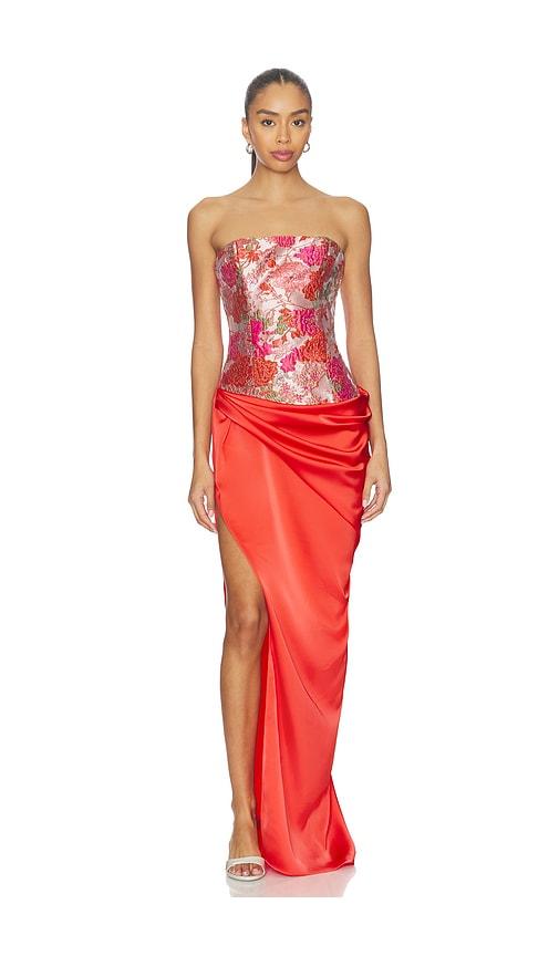 katie may aria gown in red. - size l (also in s, xs, m, xxs)