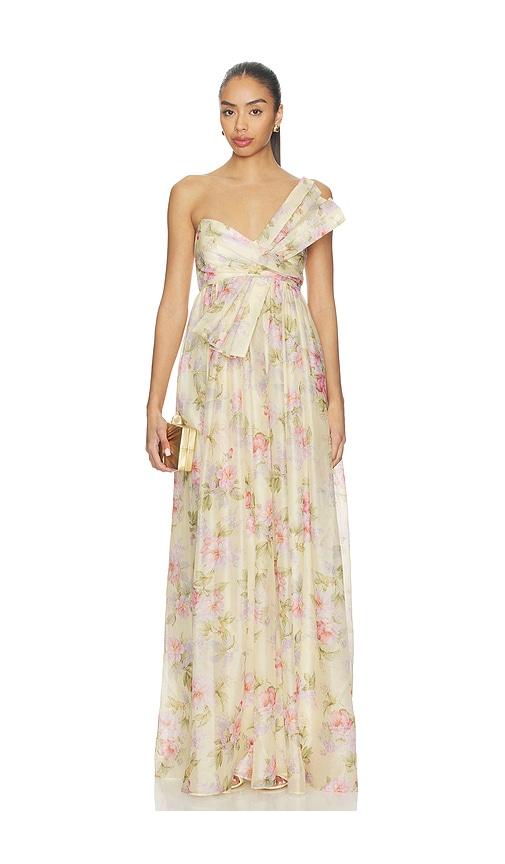 katie may ava gown in lemon. - size l (also in m)