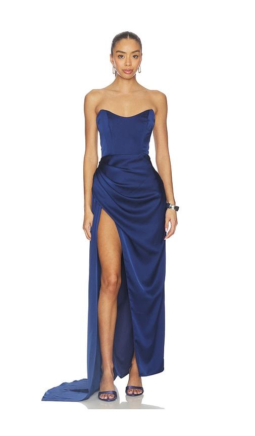 katie may bita gown in navy. - size m (also in s, xs, xxs)