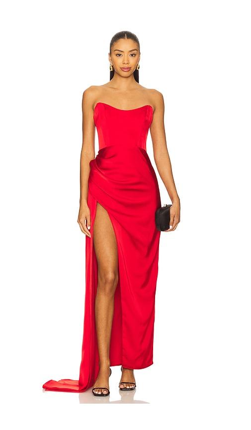 katie may bita gown in red. - size m (also in s, xs)