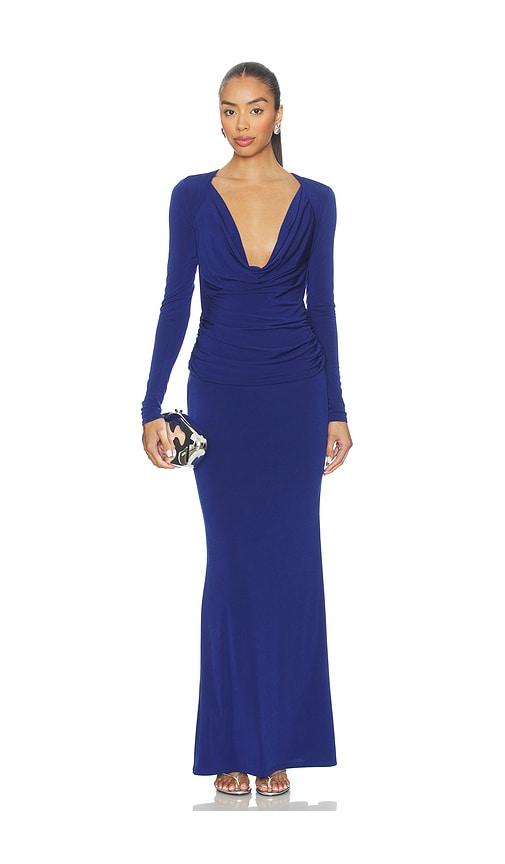katie may clemence gown in navy. - size m (also in s, xs)