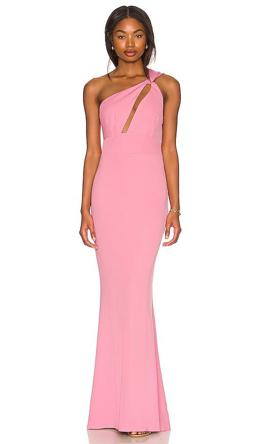 katie may edgy gown in pink. - size l (also in m)