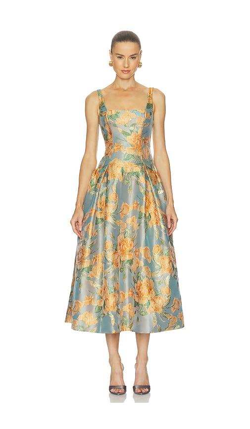 katie may esme dress in blue,lavender. - size l (also in m, s, xs, xxs)