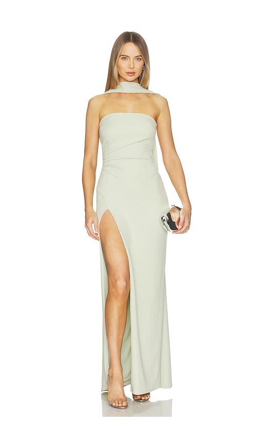 katie may evie gown in sage. - size m (also in s, xs, xl)