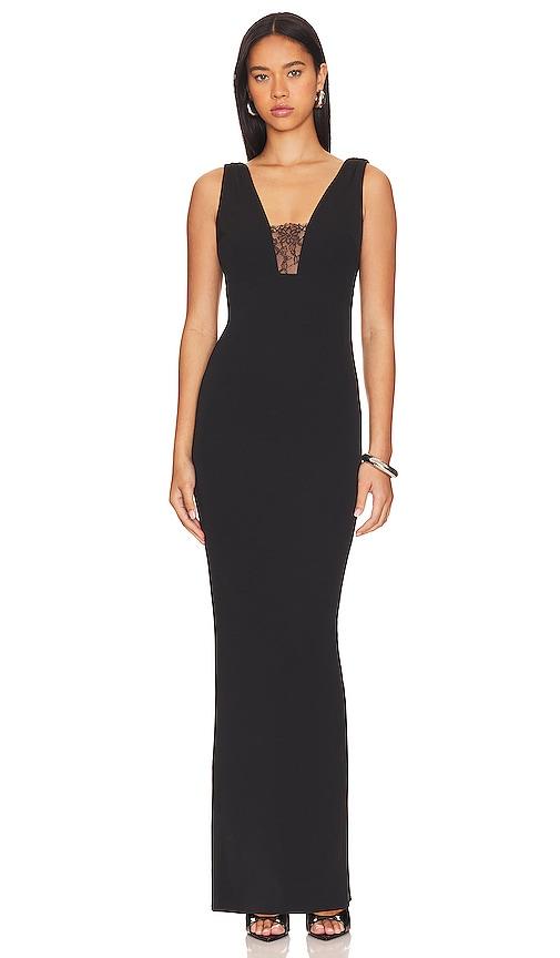 katie may janette gown in black. - size s (also in xs)