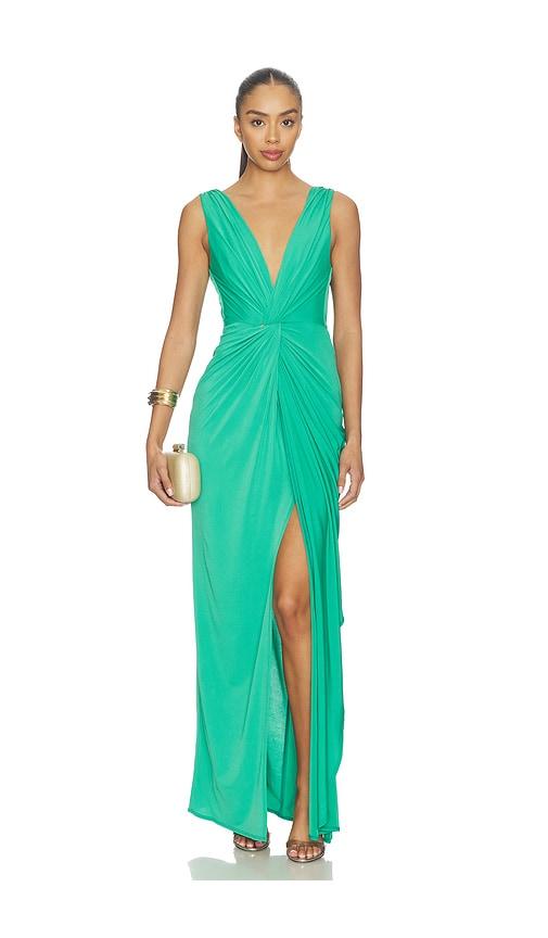katie may leo gown in green. - size l (also in xl)