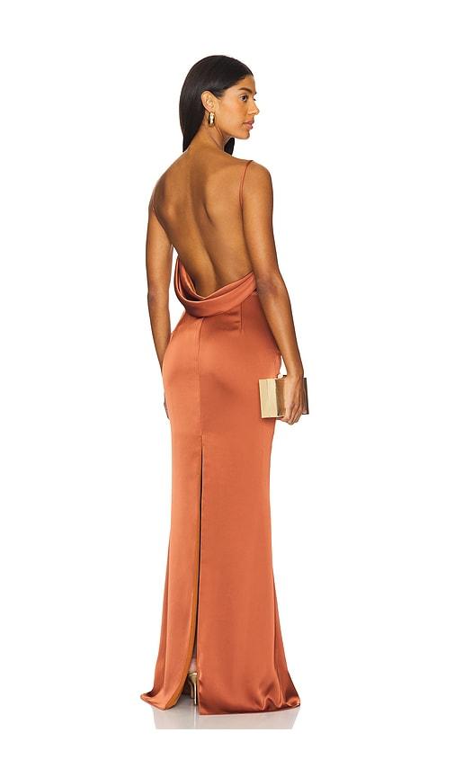 katie may melanie dress in rust. - size l (also in s, xxs, xs, m)