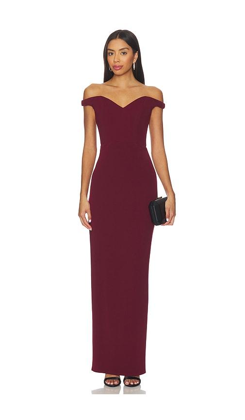 katie may reverie gown in burgundy. - size m (also in xs, s)