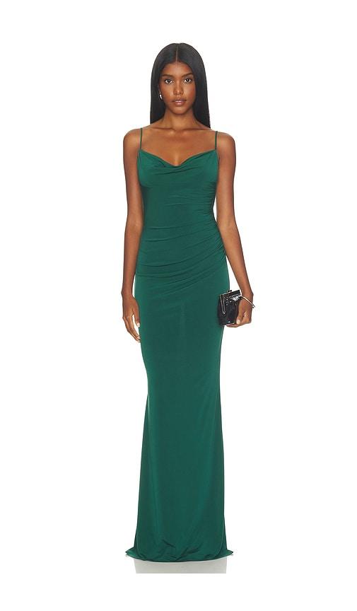 katie may surreal gown in green. - size l (also in m, s, xl, xs)