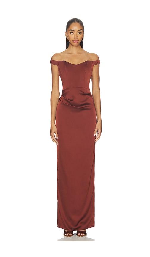 katie may tempest gown in brown. - size s (also in xxs, xs, xl)