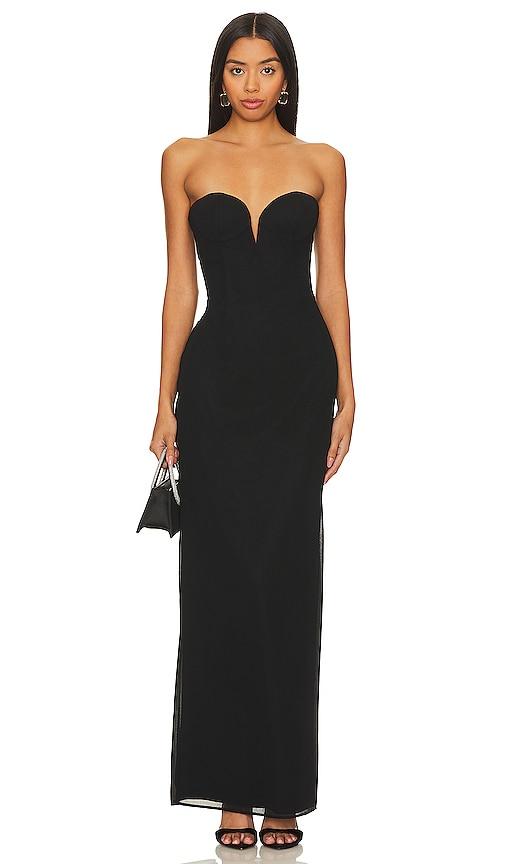 katie may ursula gown in black. - size s (also in xl)