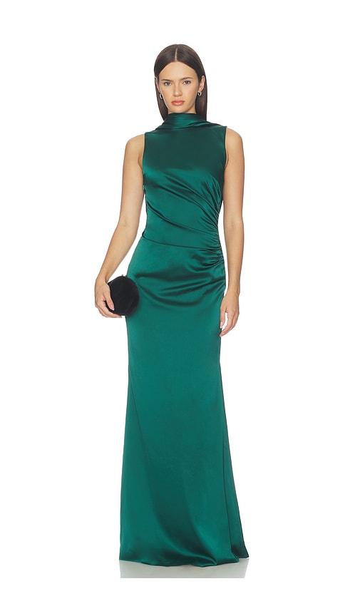 katie may viola gown in green. - size l (also in s, xs, m, xl)