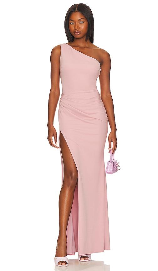 katie may x revolve rebecca gown in rose. - size xs (also in xxs)