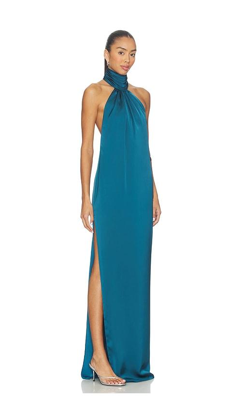 katie may x revolve sidrit gown in blue. - size s (also in xs)