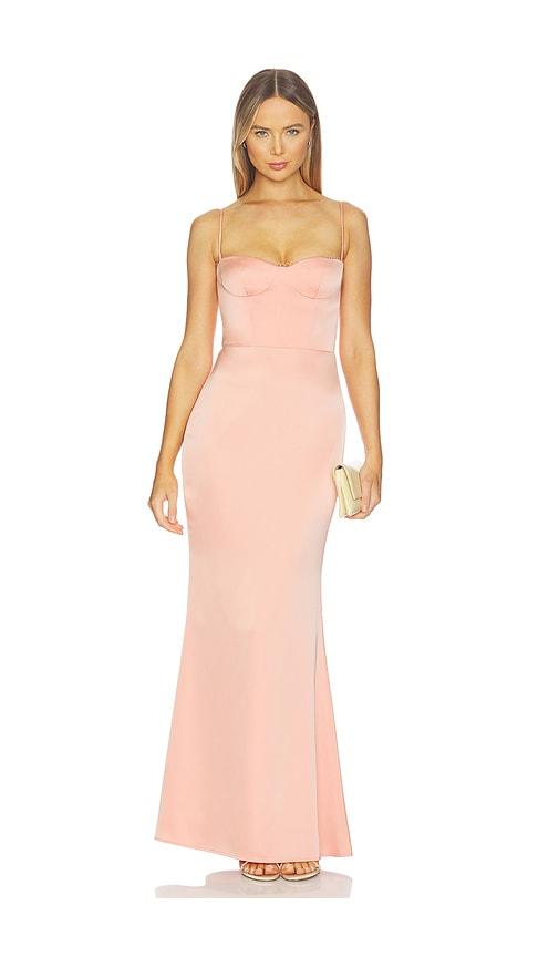 katie may yasmin gown in blush. - size l (also in s, xs, m, xl)