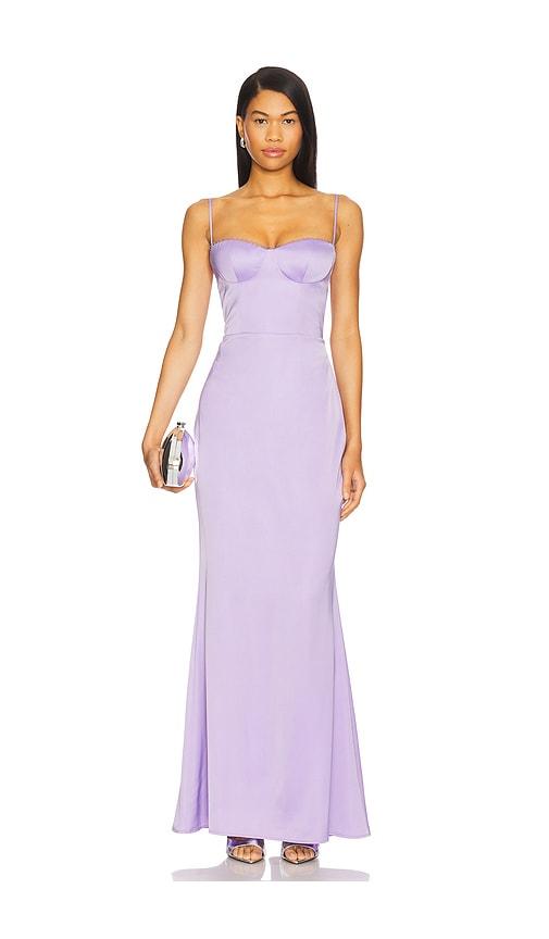katie may yasmin gown in lavender. - size l (also in xs, s, m, xl)