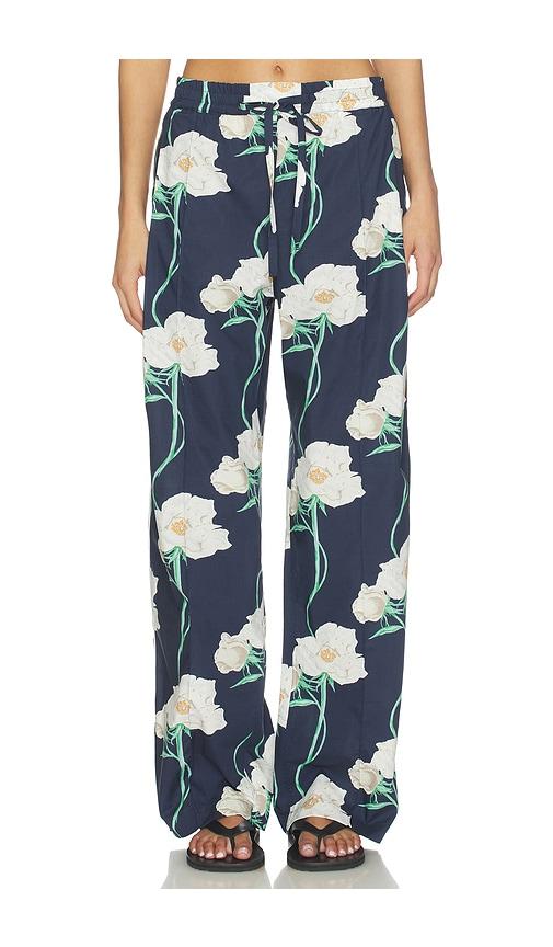 kenzo archive rose pajama pant in navy. - size 34 (also in 36, 38, 40)