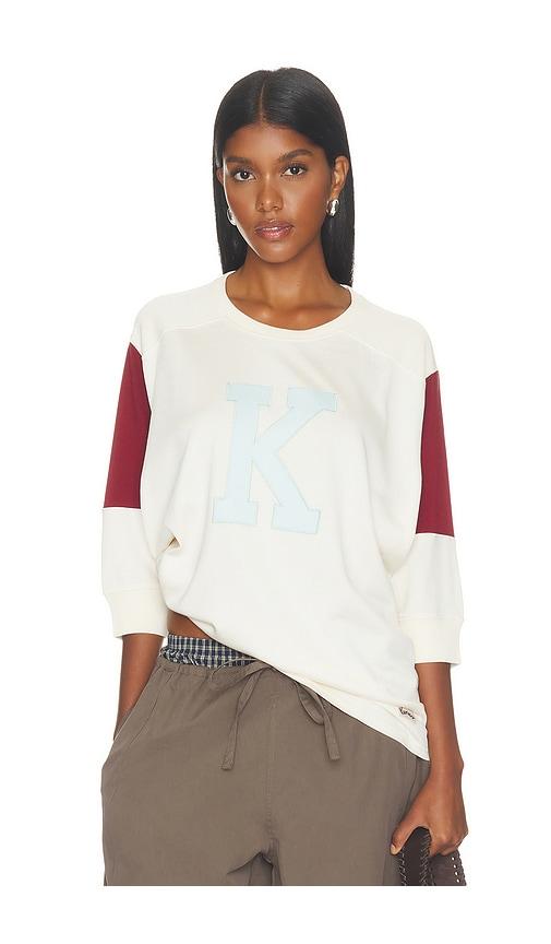 kenzo varsity top in white. - size l (also in m, s, xs)