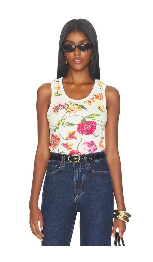 kenzo wildflower tank top in cream. - size m (also in xs, s)