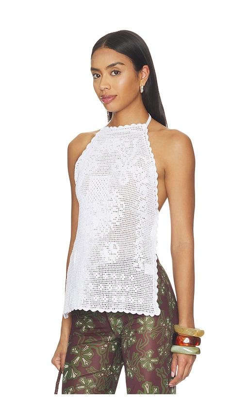 kettel atelier finka crochet top in white. - size m (also in s)