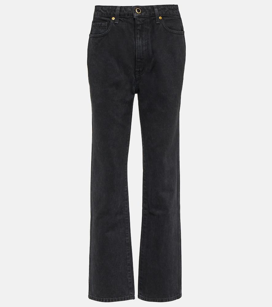 khaite abigail cropped straight jeans