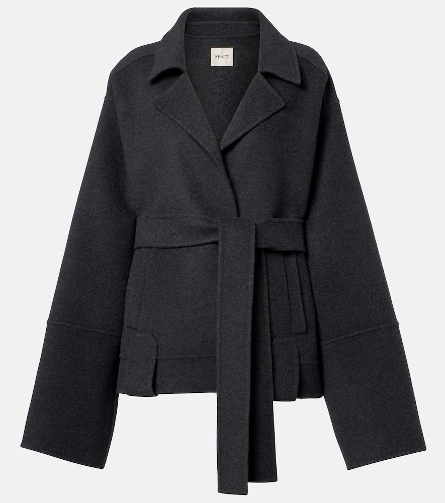 khaite alder belted wool jacket
