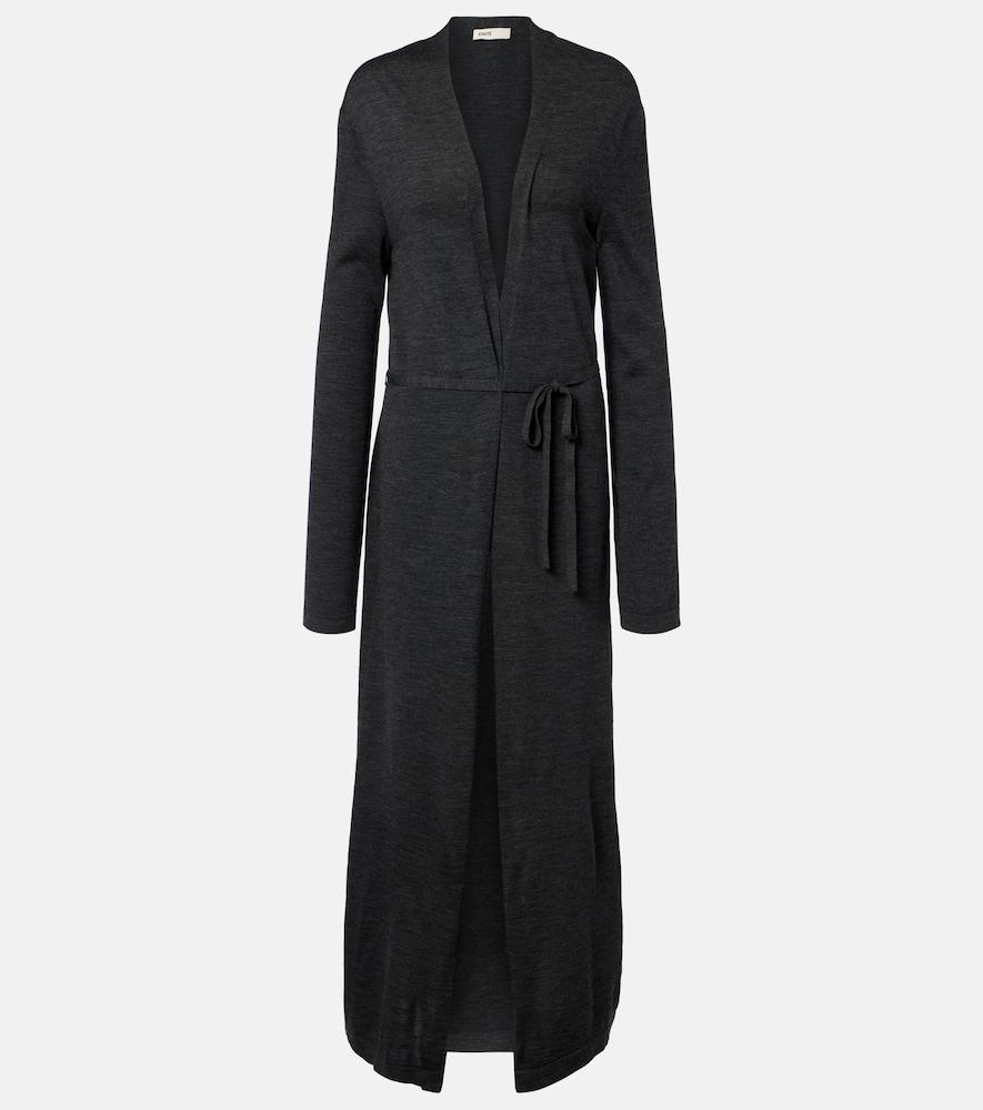 khaite alek wool wrap cardigan