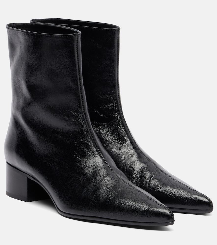 khaite andee 40 leather ankle boots