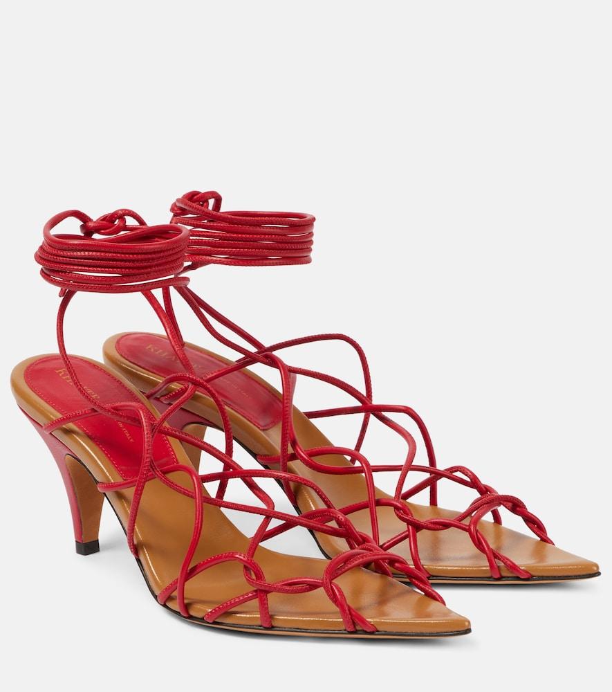 khaite arden 75 leather sandals